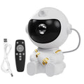 White robot toy with black face and gold accents, accompanied by a remote control and USB cable on a white background.