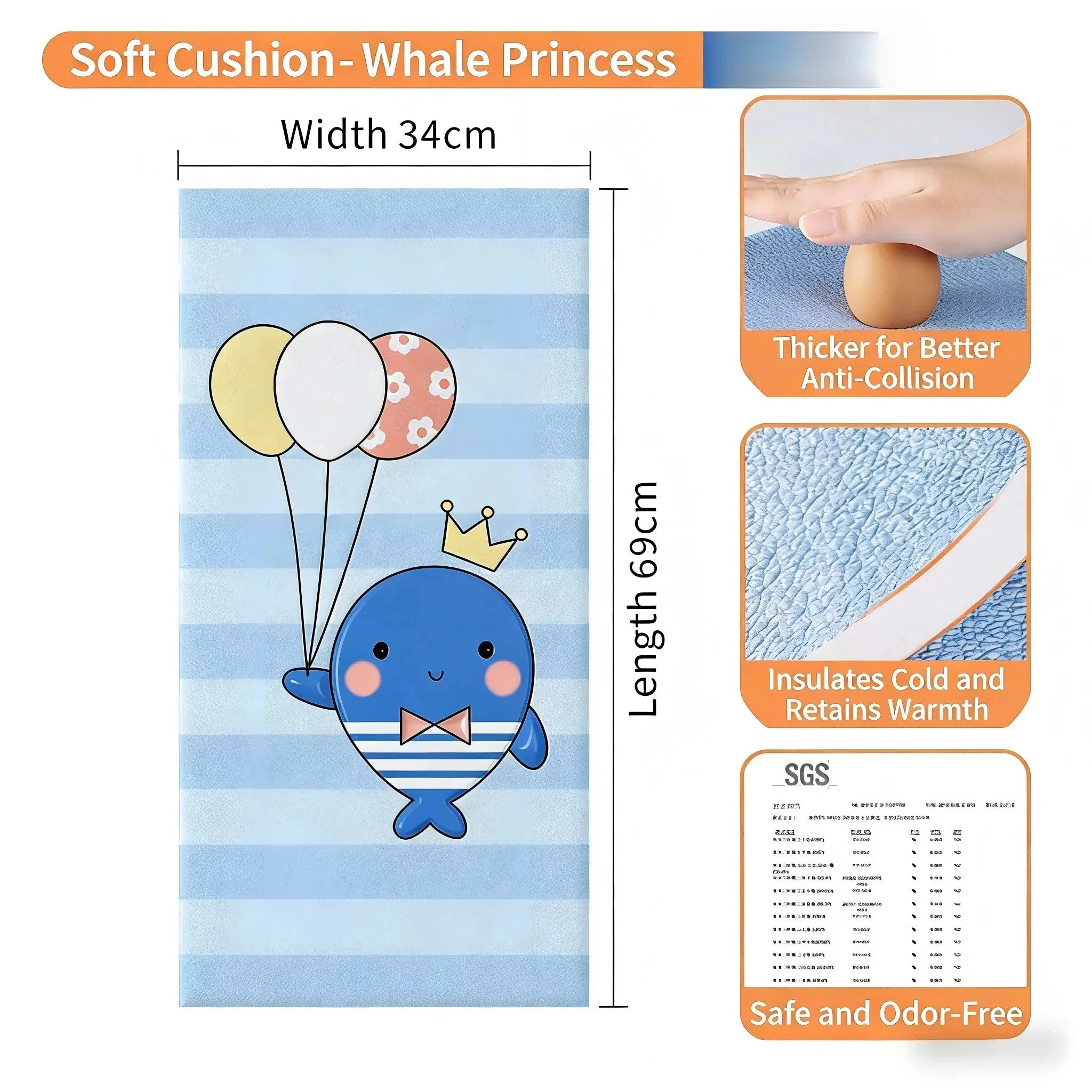 Bed Wall Safety Padding for Kids | Soft Edge Protection Panels for Sleep & Play