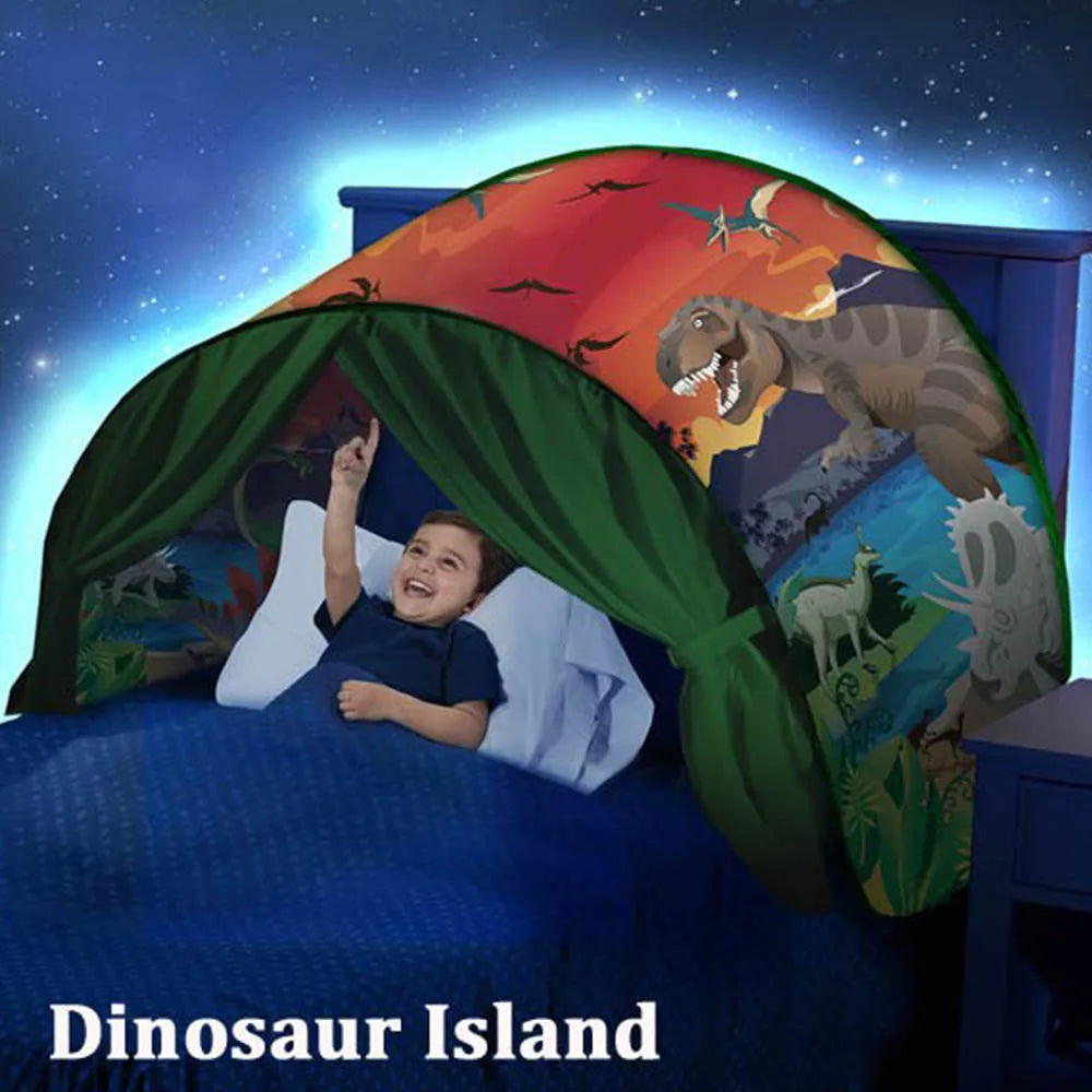 Kids Bed Tent for Calm Sleep & Sensory Comfort | Pop-Up Sleep Canopy with Light Effect