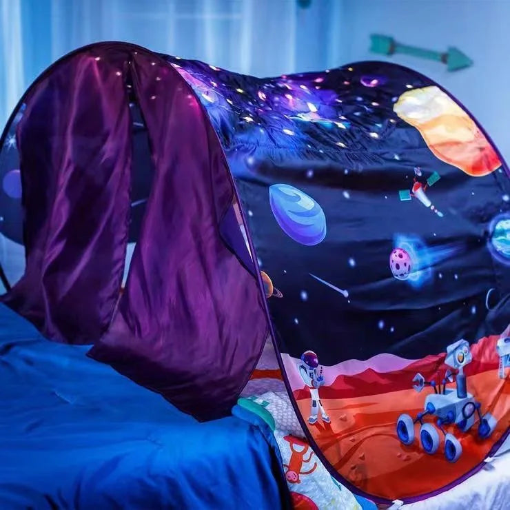 Kids Bed Tent for Calm Sleep & Sensory Comfort | Pop-Up Sleep Canopy with Light Effect