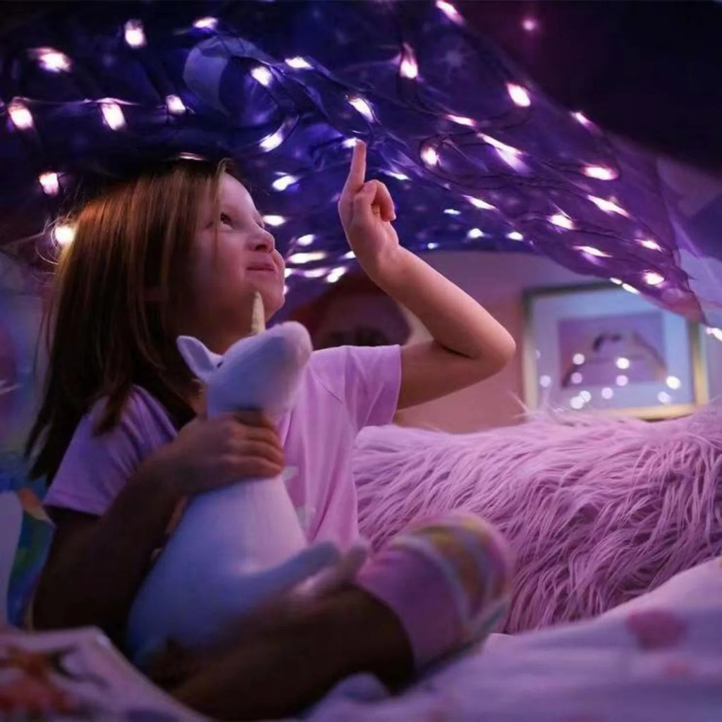 Kids Bed Tent for Calm Sleep & Sensory Comfort | Pop-Up Sleep Canopy with Light Effect