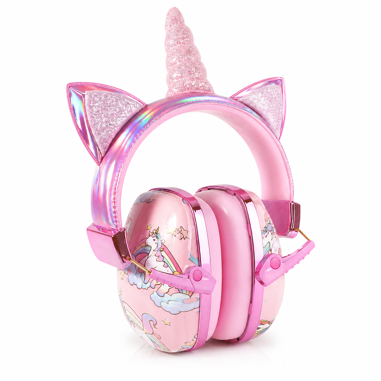 Pink unicorn kids ear defenders designed to reduce noise and support sensory comfort
Children’s noise reducing earmuffs with unicorn design for calm and focus
