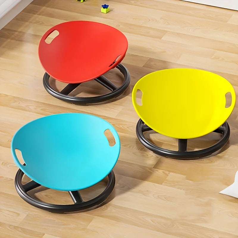 Set of three sensory swivel chairs designed for children to support balance, movement and focus