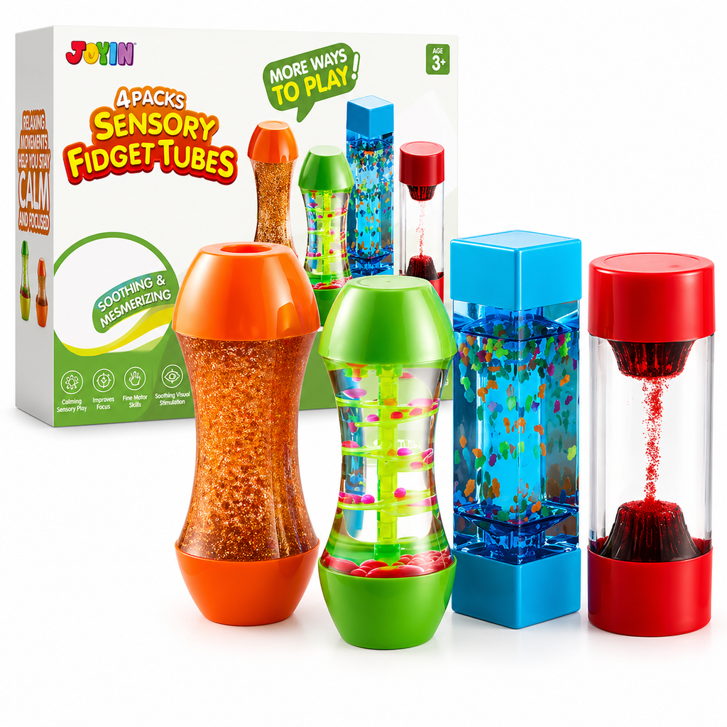 Sensory Fidget Tubes for Autism & ADHD | Squeeze Stress Relief & Focus Toys